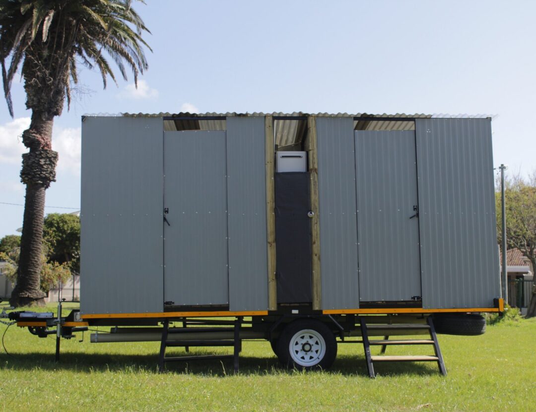 Luxurious mobile ablution units with warm showers and hangers
