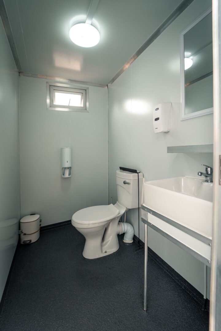 Luxurious mobile ablution units with warm showers and hangers