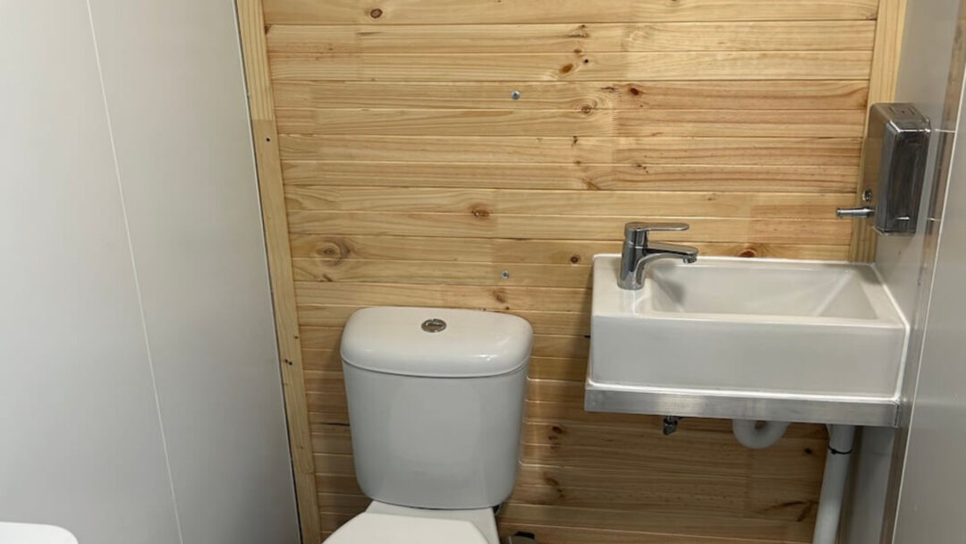 Luxurious mobile ablution units with warm showers and hangers