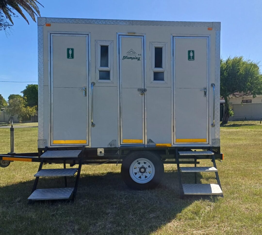 Night-glamping under the stars with soft interior lighting