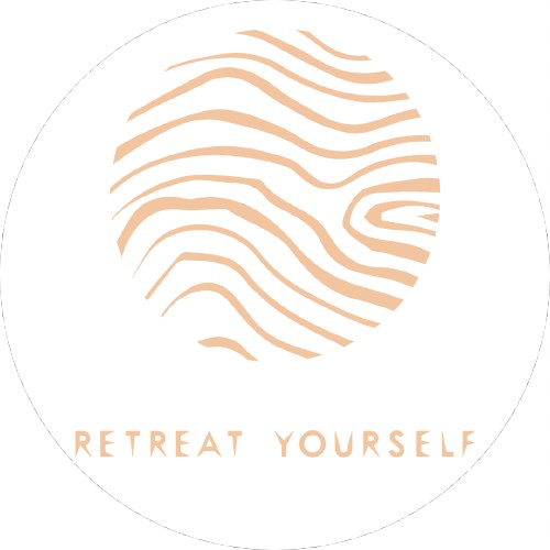 Couple enjoying glamping tent with scenic backdrop