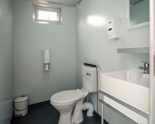 Luxurious mobile ablution units with warm showers and hangers