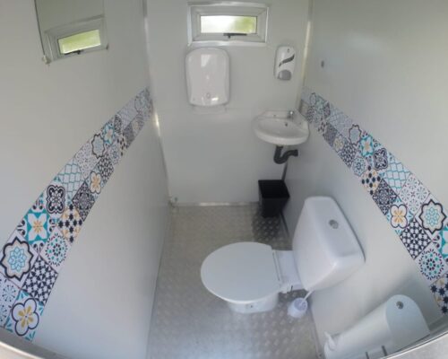 Night-glamping under the stars with soft interior lighting